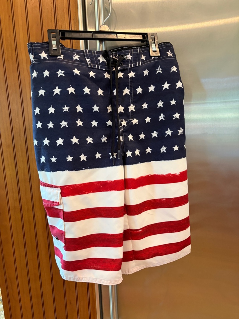 Hang Ten Kids American Flag Swim Trunks - Navy/White/Red